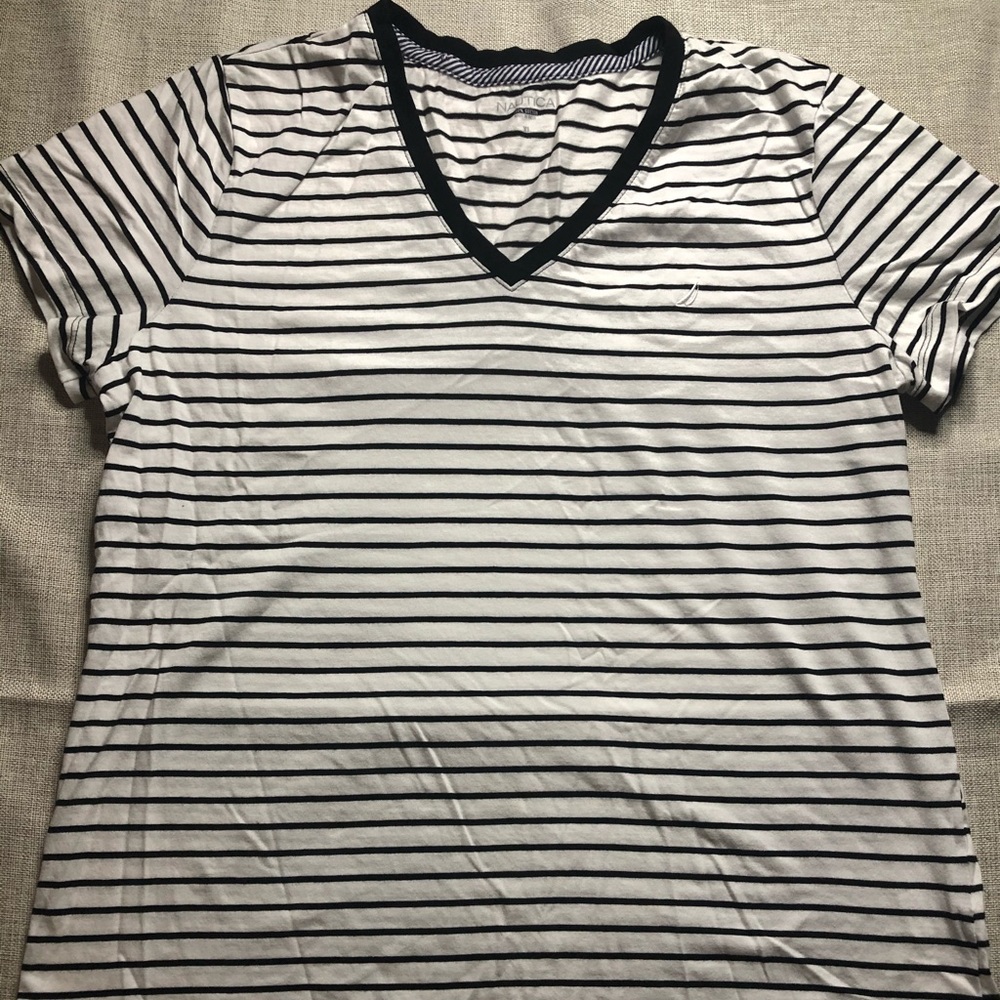 Striped black and white shirt
